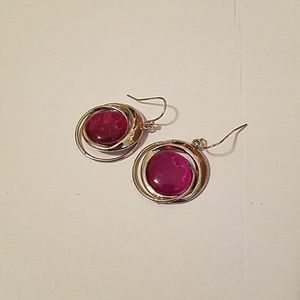 Pink Dangly Earrings